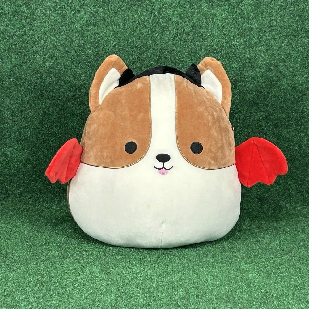 Squishmallow Halloween Reginald Corgi Devil Bat Costume Soft Plush 12
